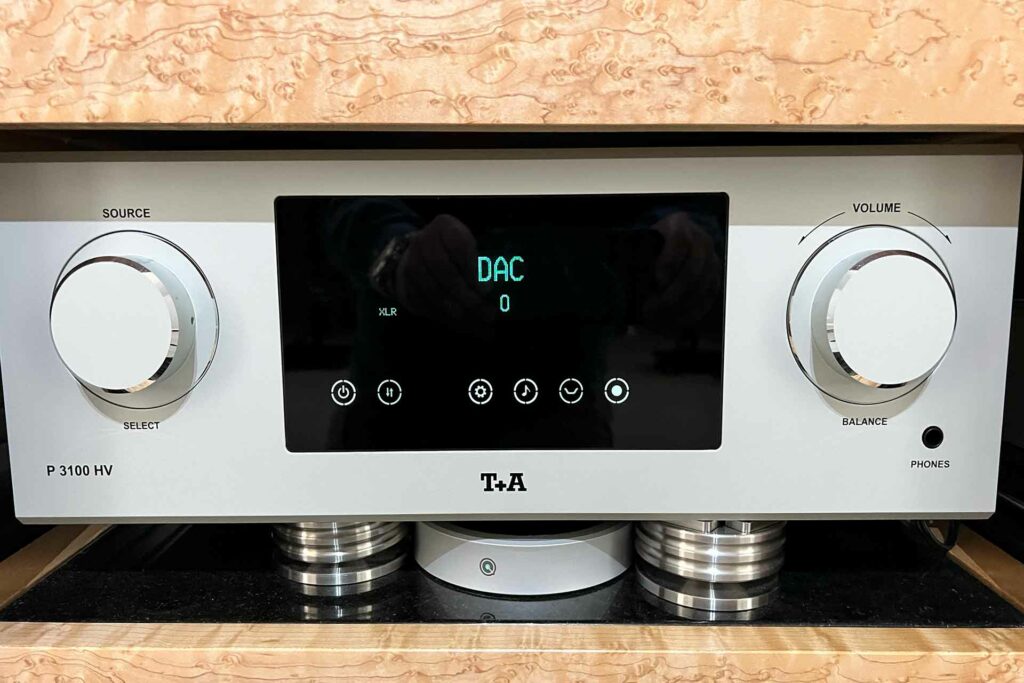 T+A P 3100 HV stereo preamp installed in Paul Wilson's reference audio system