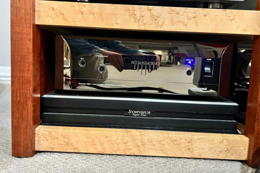 AudioQuest Niagara 7000 AC power conditioner installed in Paul Wilson's reference audio system