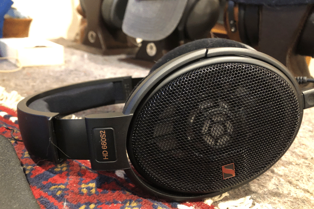 These are Steven Stone's personal, well-aged Sennheiser 660 S2 headphones from his audiophile headphone collection