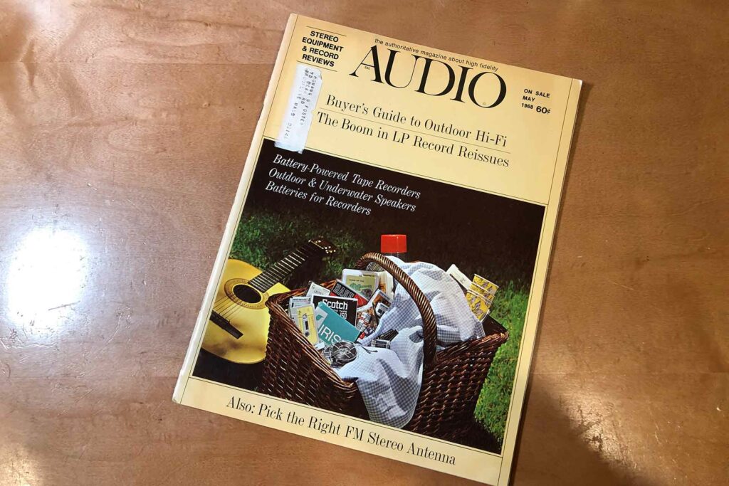 The front over of a vintage 1960s audio magazine
