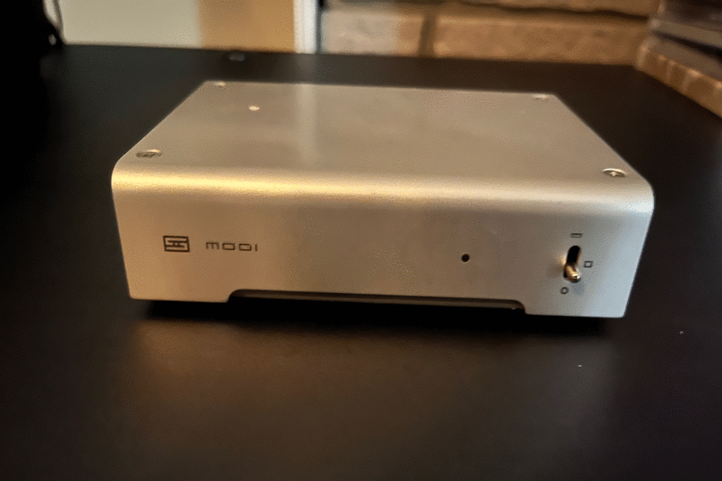 Schiit Modi 3A DAC installed in Andrew Dewhirst's reference audiophile system