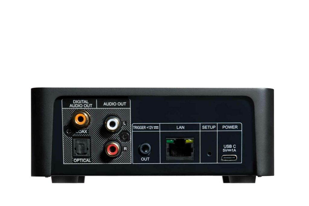 The rear view of the NAD CS1 Audiophile Grade Network Endpoint Streamer