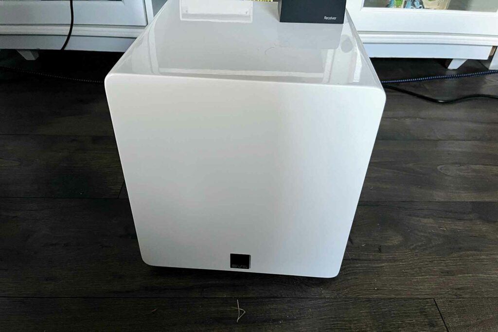 Here is Andrew Dewhirst's SVS Micro 3000 subwoofer installed in his audiophile music room