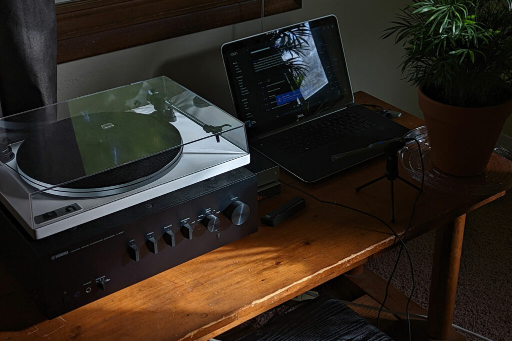 A close-up of Nasim Abbu-Daggar's electronics in his reference audiophile system
