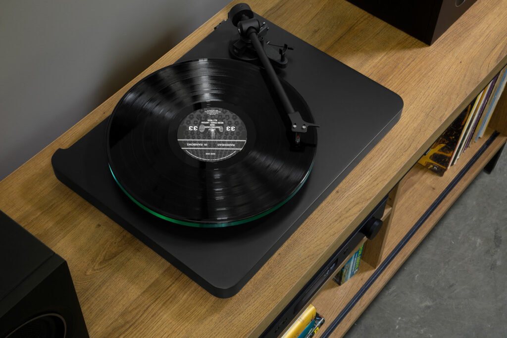 NAD C 558 Audiophile Turntable from the top down