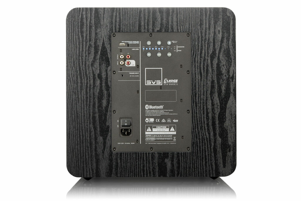 The rear of the SVS SB-3000 subwoofer offers many input options