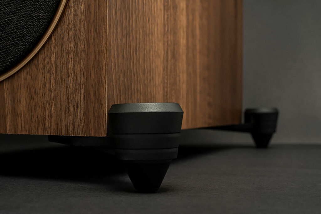 The feet or "outriggers" on the MartinLogan Motion Foundation F2 speakers are simply next-level for speakers at this price and worthy of serious audiophile kudos.