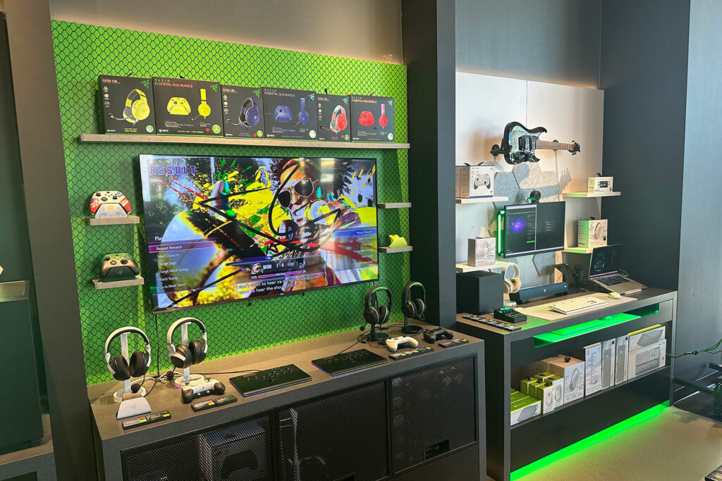 Yet another gaming suite at the Razer Store in the Century City Mall.
