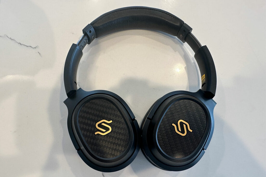 STAX Edifier Spirit S3 headphones fold down to pack in your briefcase or their travel case neatly
