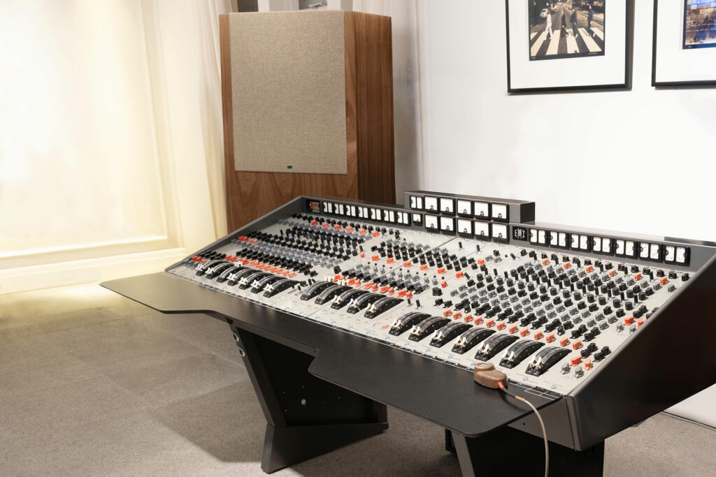 A classic EMI Mixing console and Lockwood speakers up for auction at Bonhams
