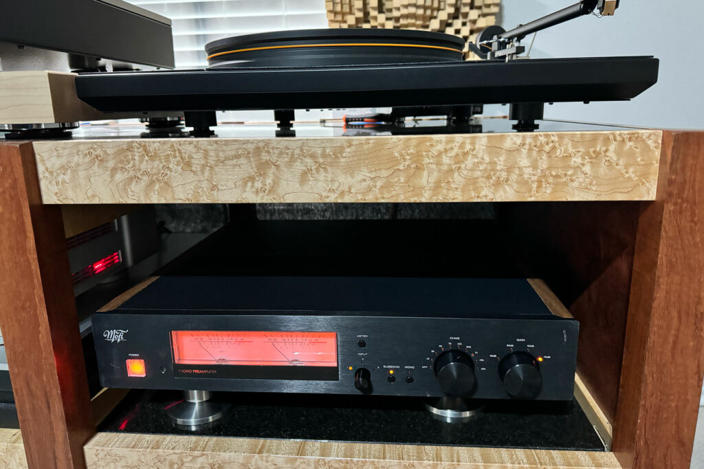 The MoFi MasterPhono installed with Paul Wilson's Luxman Turntable. 