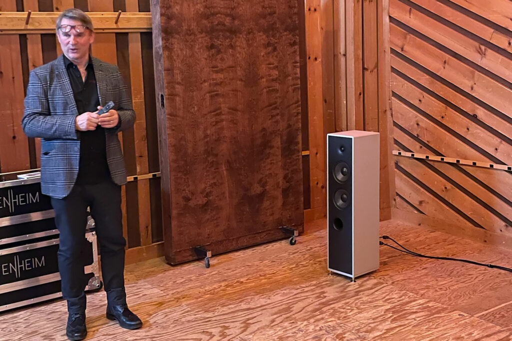 JPP, the CEO of Stenheim, making fine adjustments to his $23,500 speakers at a legendary studio.