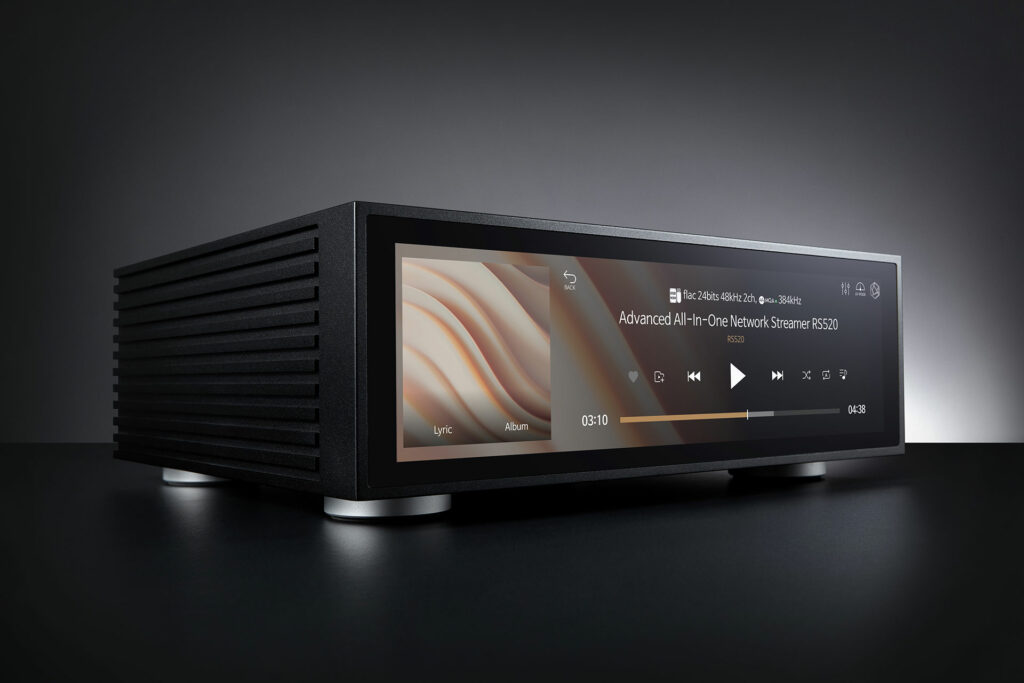 The HiFi Rose RS520 integrated amp dressed sharply in black