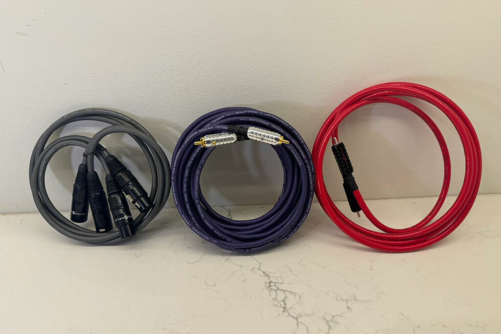 Various Wireworld cables spooled up