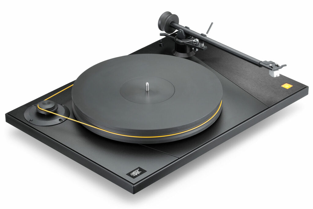 A top-down view of the MoFi UltraDeck turntable