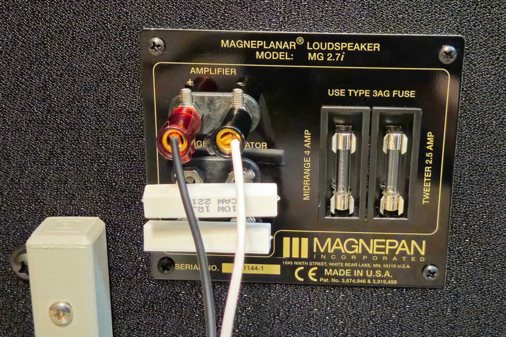Fuses can save you from blowing up a pair of Maggie 2.7s if you push them (or your amp) too hard. 
