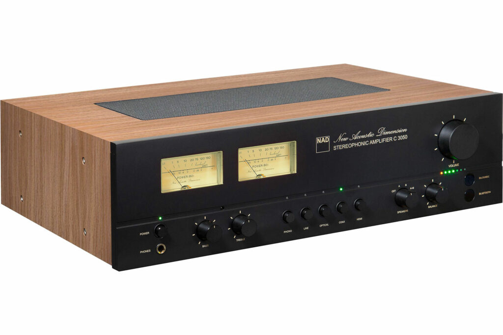 The NAD C 3050 integrated amp at $1,399 looks old school but it is anything but including HDMI inputs.