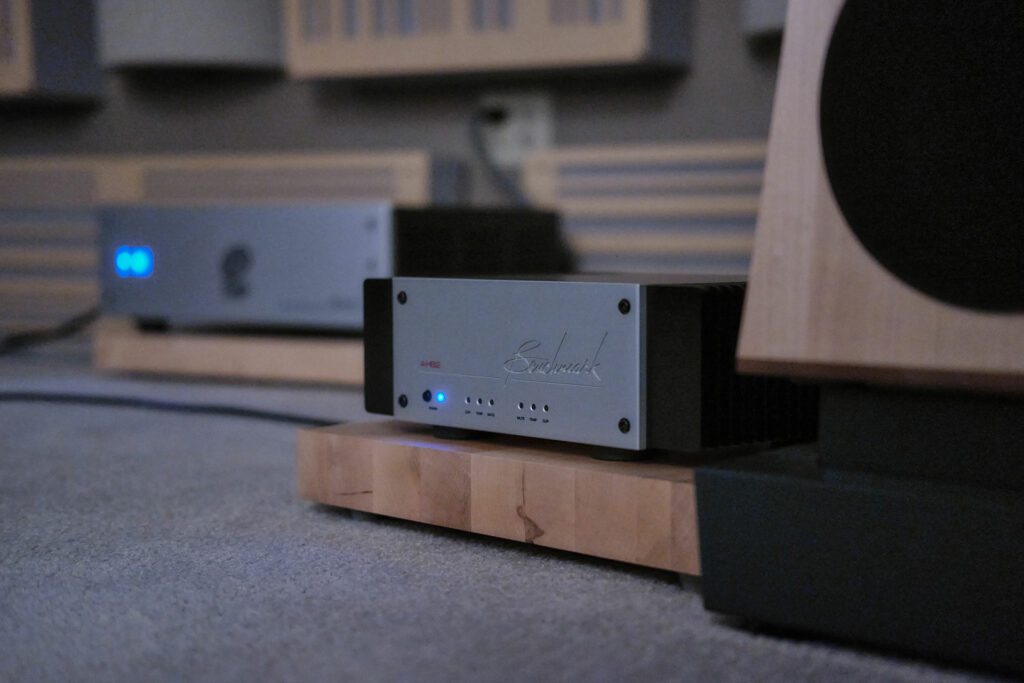 The Benchmark AHB2 installed in Mike Prager's audiophile listening room.