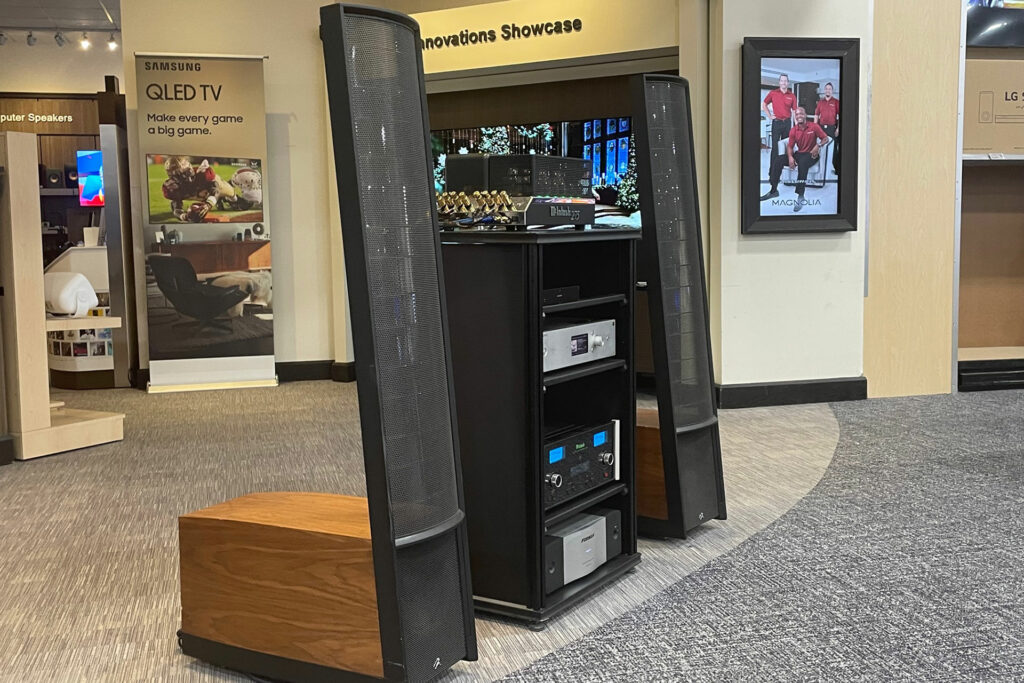 MartinLogan and McIntosh at Magnolia on display (wow, on the setup guys)