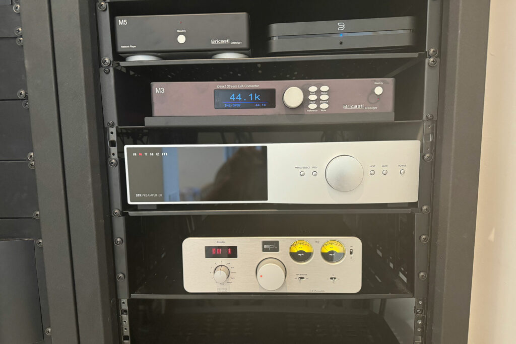 The SPL Director MK2 stereo preamp and DAC installed in Jerry Del Colliano's equipment rack.