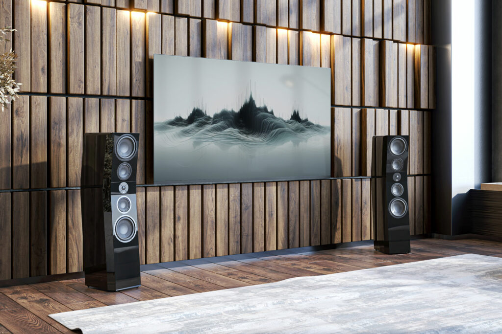 The form factor of the SVS Prime Elevation speakers help time-align the drivers. 