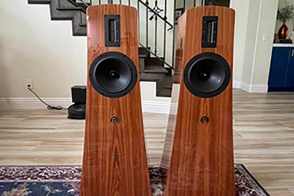 The Alta Audio Alec speakers as a pair at Bob Barrett's California home.