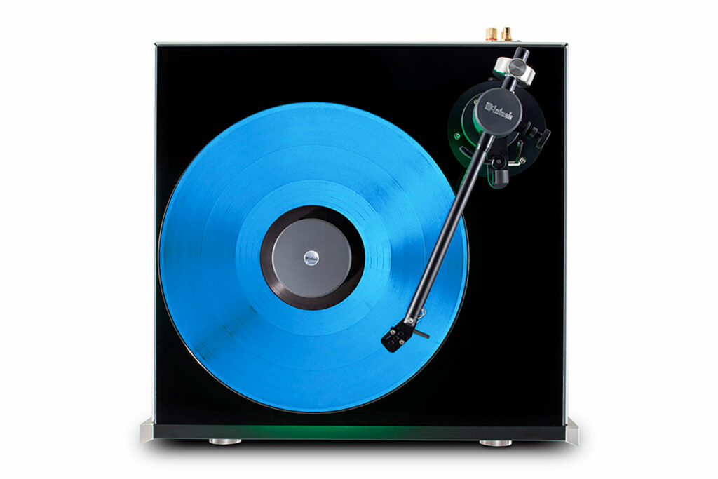 A top down view of the McIntosh Mt5 turntable.