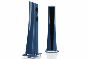 Estelon AURA Speakers in a gorgeous dark blue finish