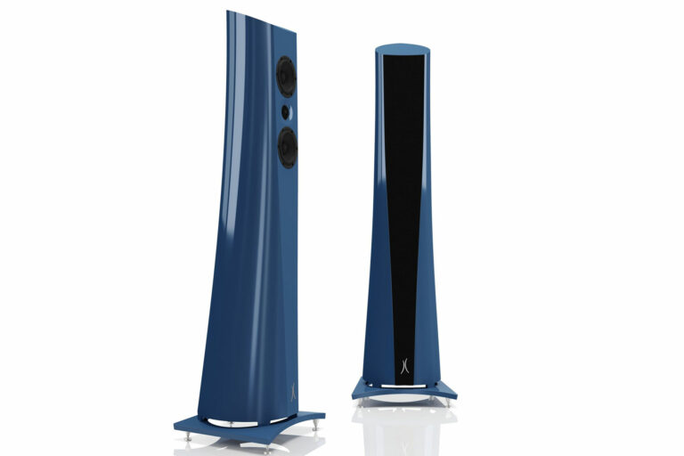 Estelon AURA Speakers in a gorgeous dark blue finish