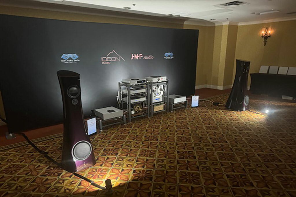 Estelon speakers on display at Pacific Audio Fest 2024 in Seattle thanks to Scott Walker Audio