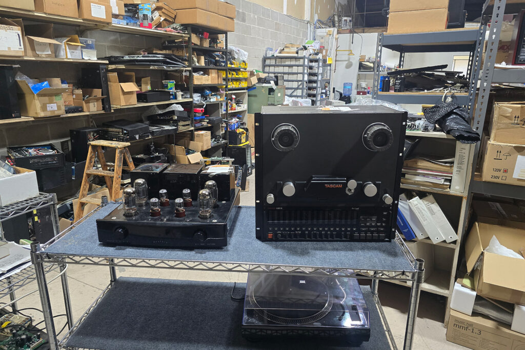 Our publisher is shopping for a used reel to reel like the one on this work bench. 