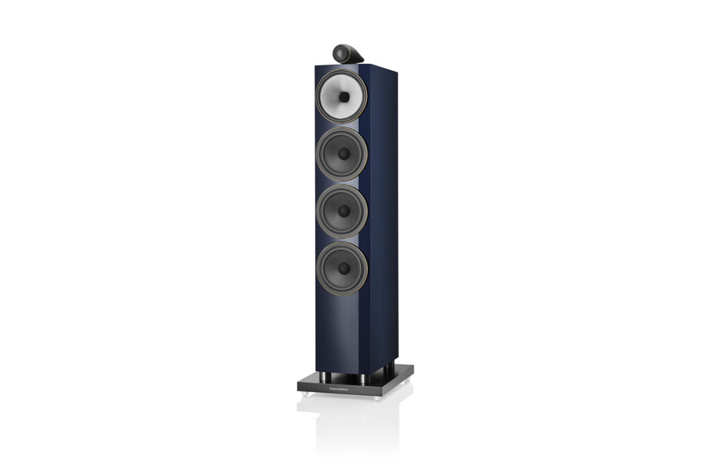 The Bowers & Wilkins 702 S3 Signature in its "signature" blue paint finish.