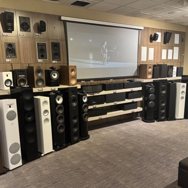 The speaker room at the in-store Magnolia in West Los Angeles.