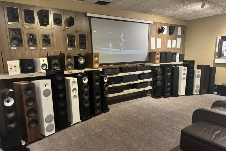 The speaker room at the in-store Magnolia in West Los Angeles.