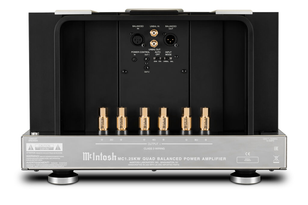 The rear binding posts on the McIntosh MK1.25KW were perhaps the best that we've encountered from any amp at any price. 