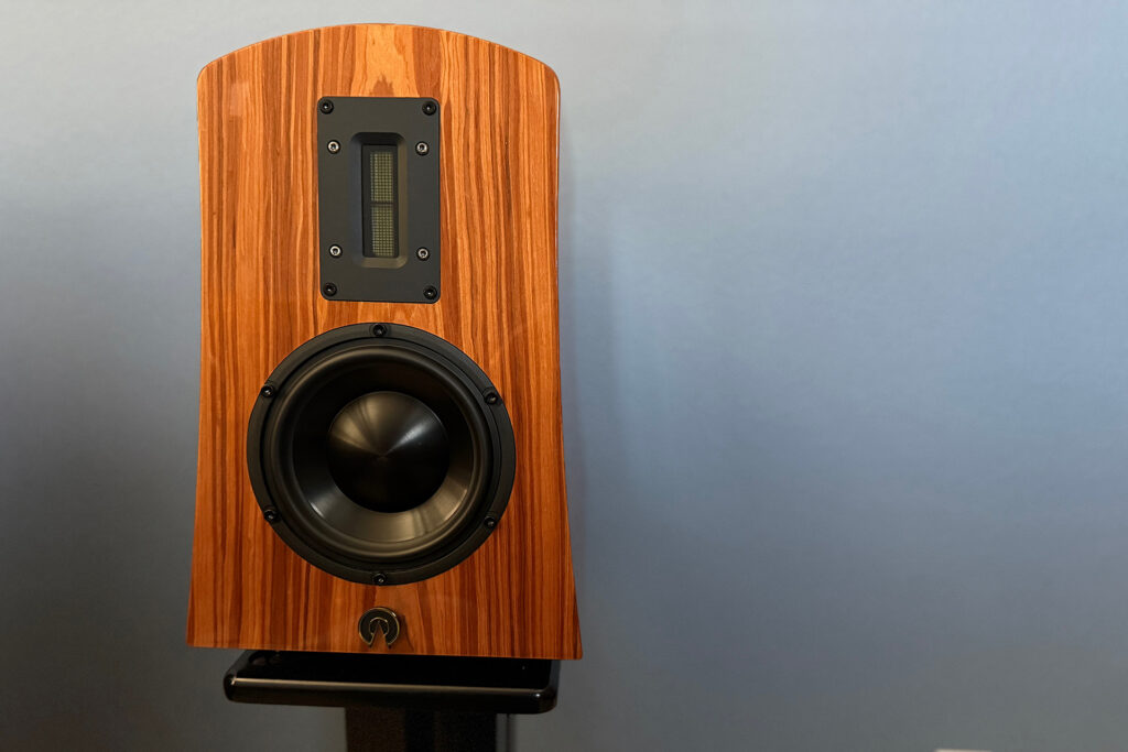 Alta Audio Alyssa speakers (singular, I guess) at Bob Barrett's house.