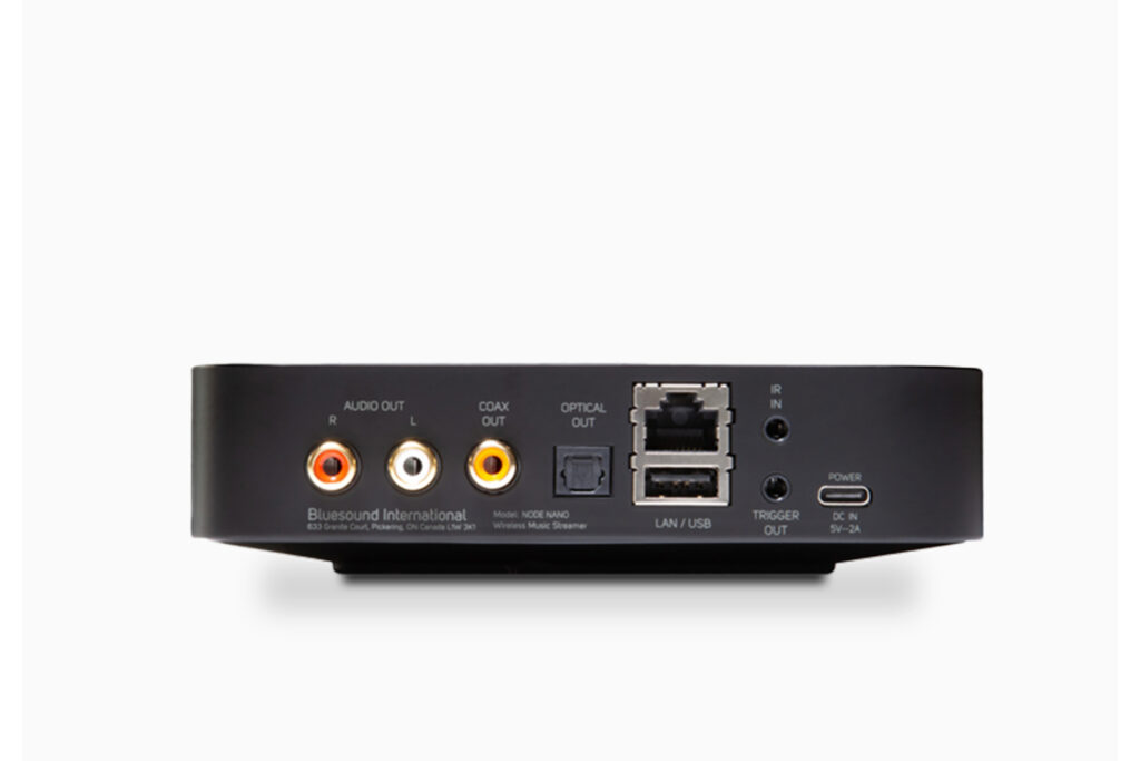 There are a god number of input and output options on the Bluesound Node Nano considering its small size.