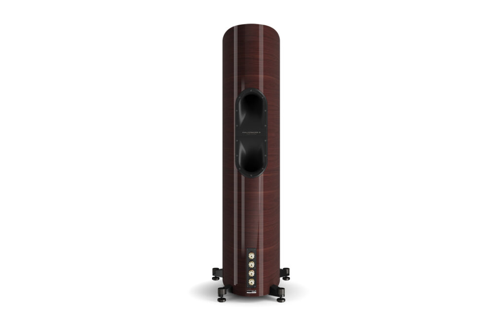 A rear view of the Dali EPIKORE 9 audiophile loudspeakers.