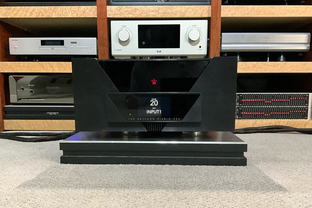 The Gryphon Diablo 333 integrated amp during its time in Paul Wilson's listening room.