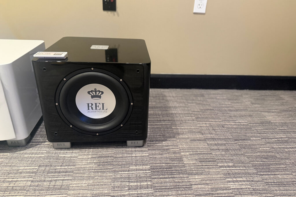 Our review sample near another REL T/7 sub.