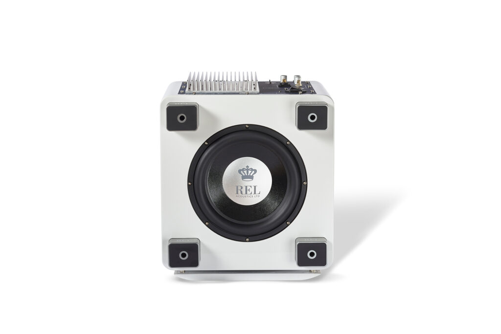 A look a the rear vent on the REL T/x9 subwoofer.