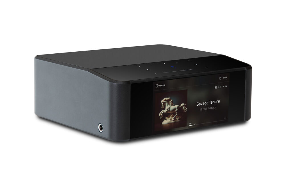 The Bluesound Node ICON is more of a full-sized audiophile component that streams more than just two HD providers.