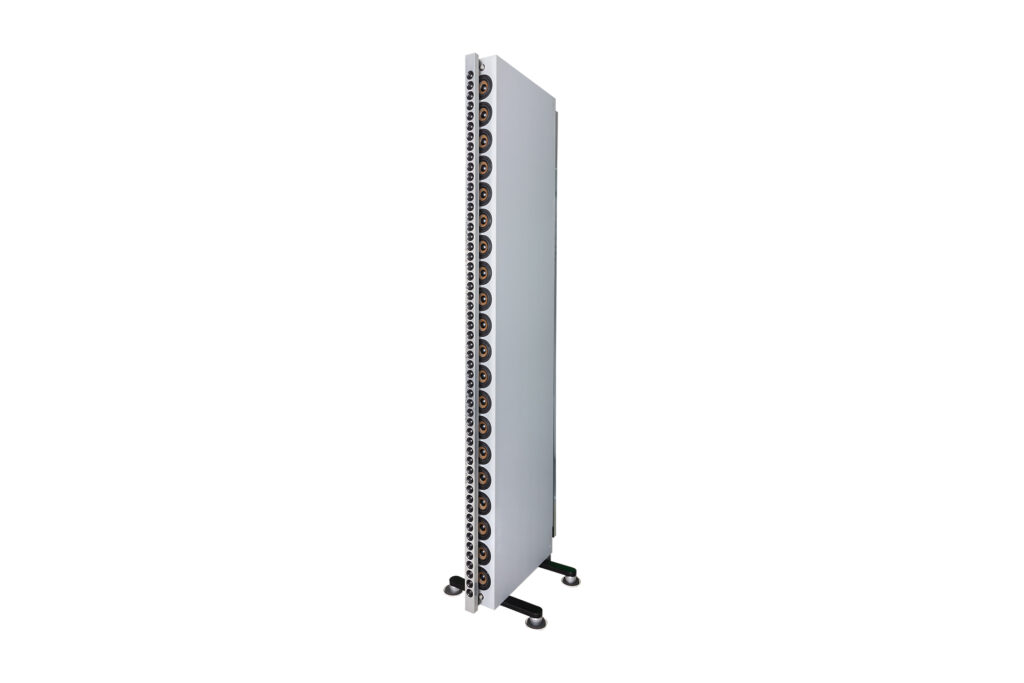 The Laufer Technik Grand Notes are seven feet tall but only five inches wide thus not as visually intimidating as one might expect.