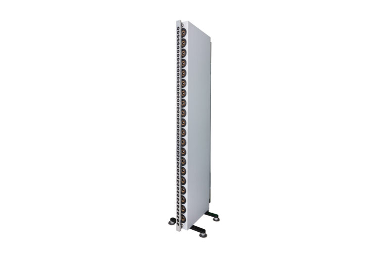 The Laufer Technik Grand Notes are seven feet tall but only five inches wide thus not as visually intimidating as one might expect.