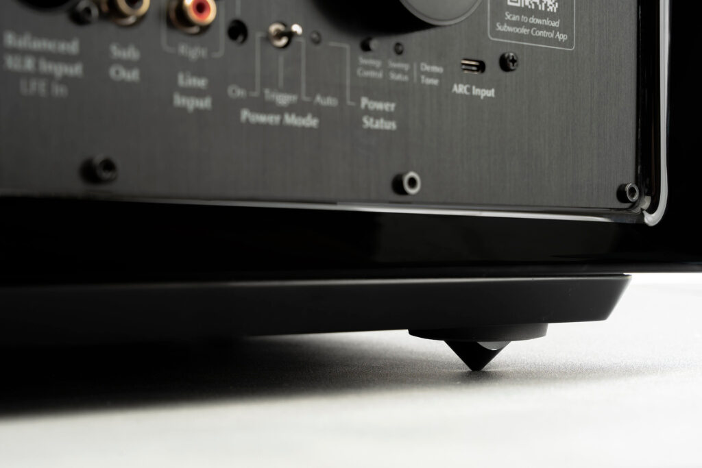 Very nicely milled feet install on the Dynamo 10 from MartinLogan.