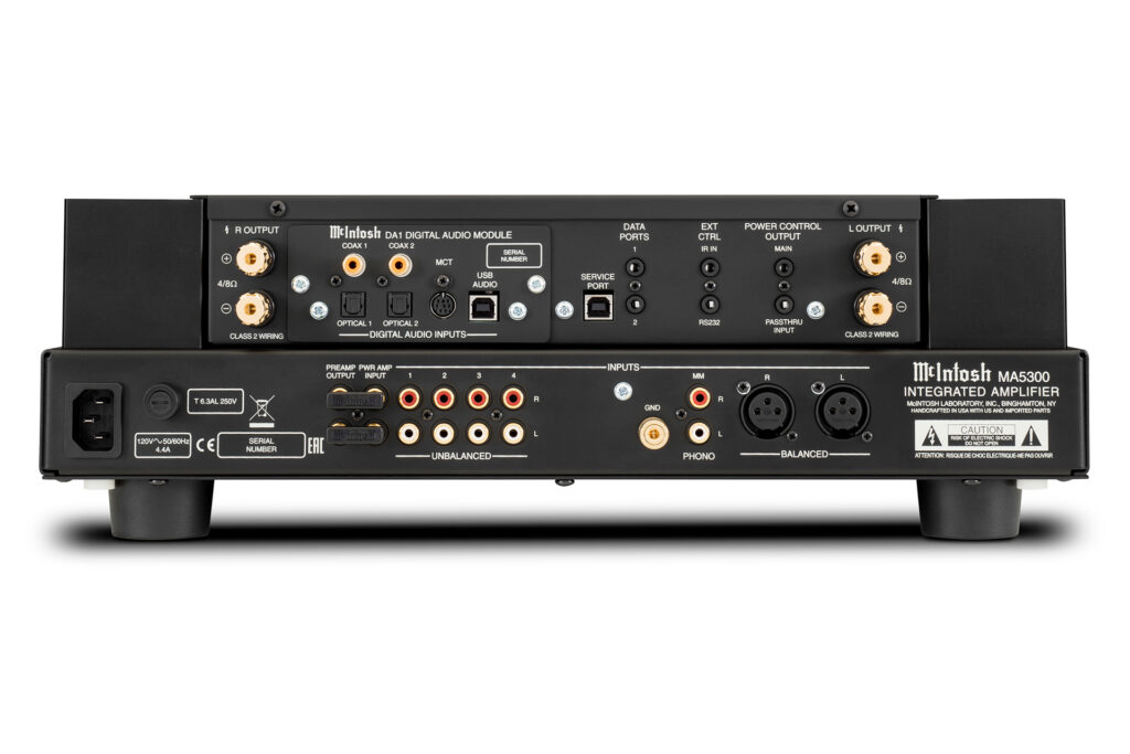 Here's a look at the many thoughtful input and output options on the McIntosh MA5300 integrated amp.