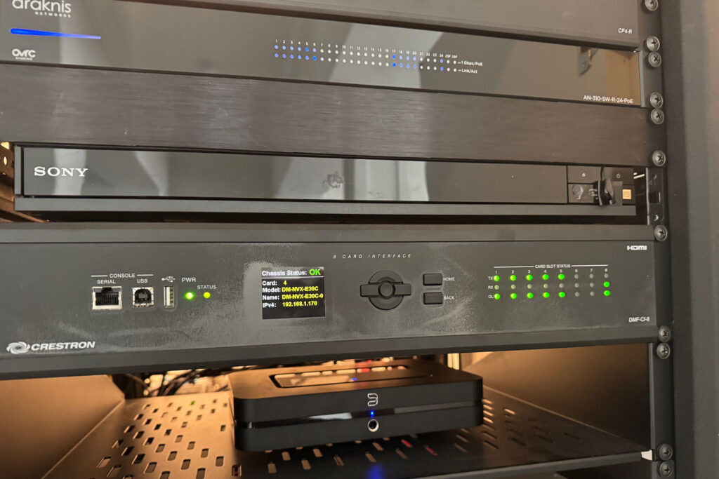 A melted Crestron faceplate