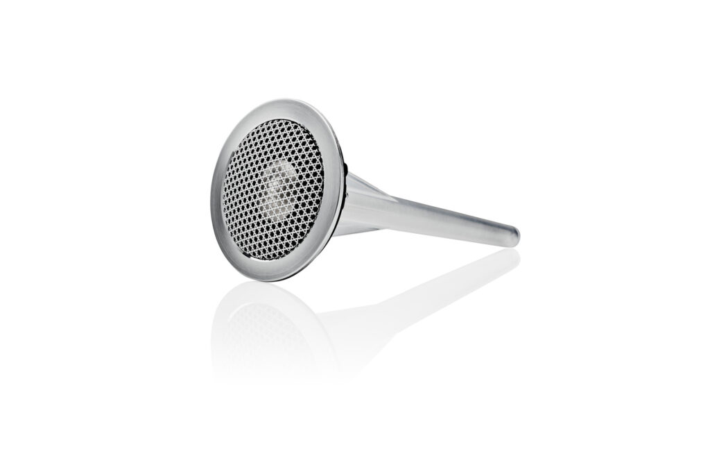 The titanium tweeter from Bowers & Wilkins 600 Series speakers... exposed.