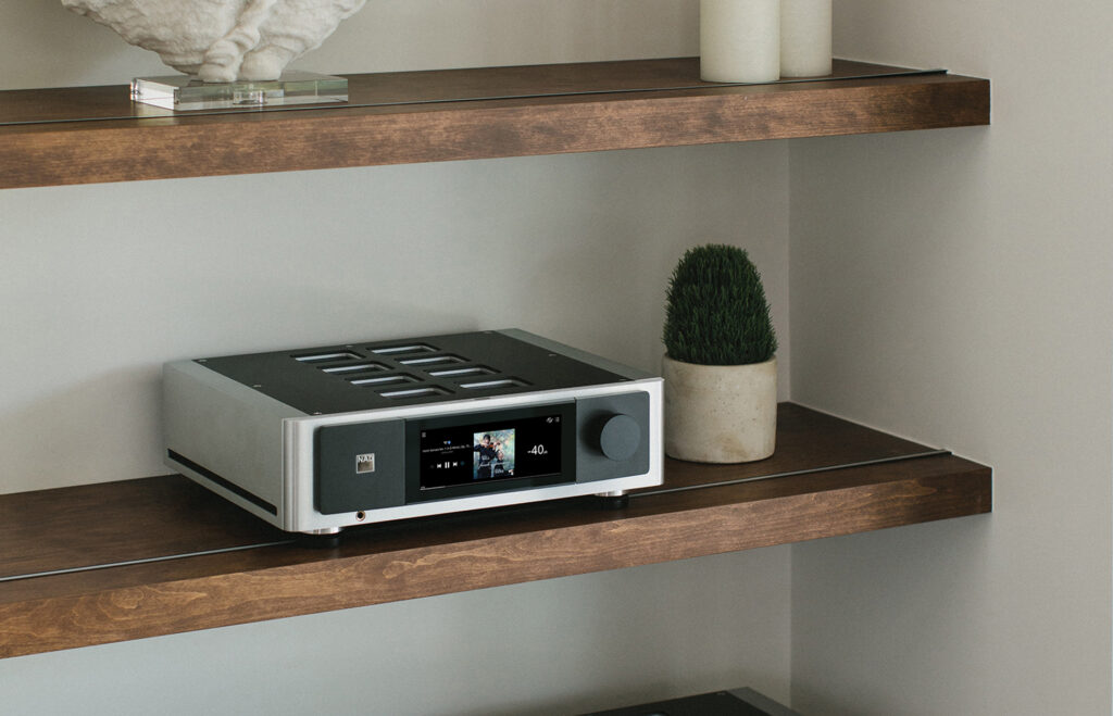 The NAD M66 installed in a minimalist setting.