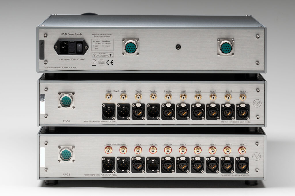 There's lots of room on the back of the Pass Labs XP-32 to connect your audiophile sources.